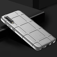 Funda Silicona Ultrafina Goma 360 Grados Carcasa S01 para Samsung Galaxy A90 5G Plata