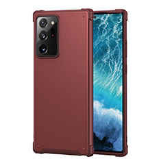 Funda Silicona Ultrafina Goma 360 Grados Carcasa S01 para Samsung Galaxy Note 20 Ultra 5G Rojo Rosa