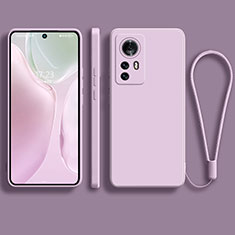 Funda Silicona Ultrafina Goma 360 Grados Carcasa S01 para Xiaomi Mi 12 5G Purpura Claro