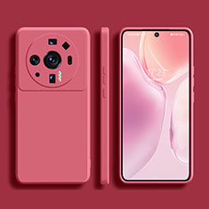 Funda Silicona Ultrafina Goma 360 Grados Carcasa S01 para Xiaomi Mi 12S Ultra 5G Rojo Rosa