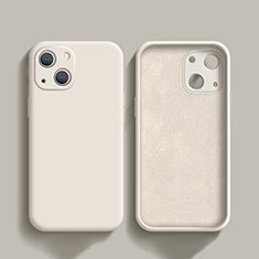Funda Silicona Ultrafina Goma 360 Grados Carcasa S02 para Apple iPhone 13 Mini Blanco