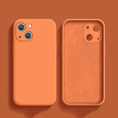Funda Silicona Ultrafina Goma 360 Grados Carcasa S02 para Apple iPhone 13 Mini Naranja