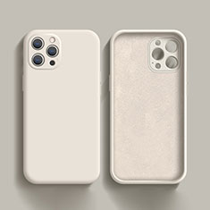 Funda Silicona Ultrafina Goma 360 Grados Carcasa S02 para Apple iPhone 13 Pro Blanco