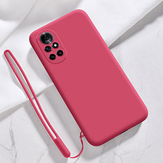 Funda Silicona Ultrafina Goma 360 Grados Carcasa S02 para Huawei Nova 8 5G Rojo Rosa