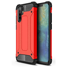 Funda Silicona Ultrafina Goma 360 Grados Carcasa S02 para Huawei P30 Pro New Edition Rojo
