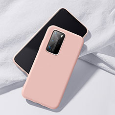 Funda Silicona Ultrafina Goma 360 Grados Carcasa S02 para Huawei P40 Pro Rosa