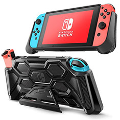Funda Silicona Ultrafina Goma 360 Grados Carcasa S02 para Nintendo Switch Negro
