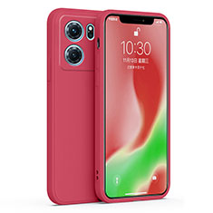 Funda Silicona Ultrafina Goma 360 Grados Carcasa S02 para Oppo K10 5G Rosa Roja