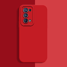 Funda Silicona Ultrafina Goma 360 Grados Carcasa S02 para Oppo Reno6 Pro 5G Rojo