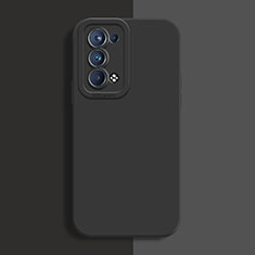 Funda Silicona Ultrafina Goma 360 Grados Carcasa S02 para Oppo Reno6 Pro+ Plus 5G Negro