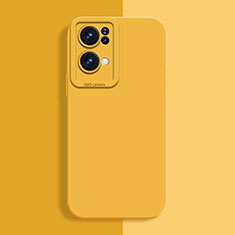 Funda Silicona Ultrafina Goma 360 Grados Carcasa S02 para Oppo Reno7 Pro 5G Amarillo