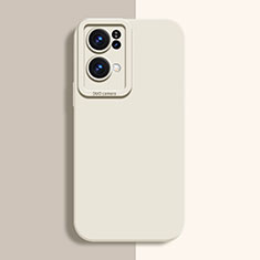 Funda Silicona Ultrafina Goma 360 Grados Carcasa S02 para Oppo Reno7 Pro 5G Blanco