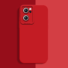 Funda Silicona Ultrafina Goma 360 Grados Carcasa S02 para Oppo Reno7 SE 5G Rojo