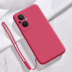 Funda Silicona Ultrafina Goma 360 Grados Carcasa S02 para Oppo Reno8 Lite 5G Rojo