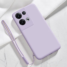 Funda Silicona Ultrafina Goma 360 Grados Carcasa S02 para Oppo Reno8 Pro 5G Purpura Claro