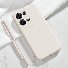 Funda Silicona Ultrafina Goma 360 Grados Carcasa S02 para Oppo Reno9 5G Blanco