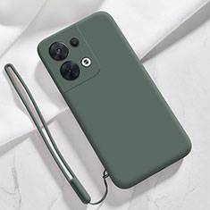 Funda Silicona Ultrafina Goma 360 Grados Carcasa S02 para Oppo Reno9 Pro 5G Verde Noche