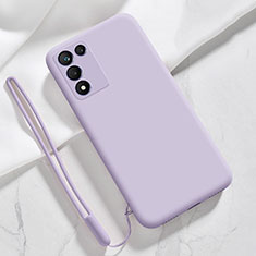 Funda Silicona Ultrafina Goma 360 Grados Carcasa S02 para Realme Q3t 5G Purpura Claro