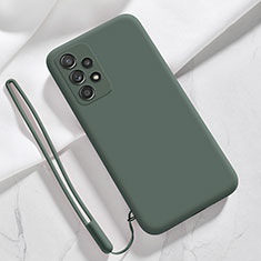 Funda Silicona Ultrafina Goma 360 Grados Carcasa S02 para Samsung Galaxy A52 5G Verde Noche