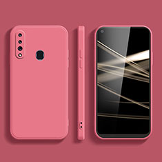 Funda Silicona Ultrafina Goma 360 Grados Carcasa S02 para Samsung Galaxy A60 Rosa Roja