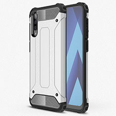 Funda Silicona Ultrafina Goma 360 Grados Carcasa S02 para Samsung Galaxy A70 Plata