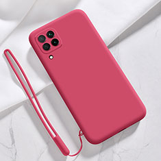 Funda Silicona Ultrafina Goma 360 Grados Carcasa S02 para Samsung Galaxy F22 4G Rosa Roja