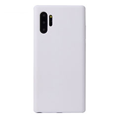 Funda Silicona Ultrafina Goma 360 Grados Carcasa S02 para Samsung Galaxy Note 10 Plus Blanco