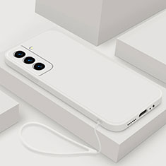 Funda Silicona Ultrafina Goma 360 Grados Carcasa S02 para Samsung Galaxy S21 FE 5G Blanco