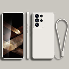 Funda Silicona Ultrafina Goma 360 Grados Carcasa S02 para Samsung Galaxy S24 Ultra 5G Blanco