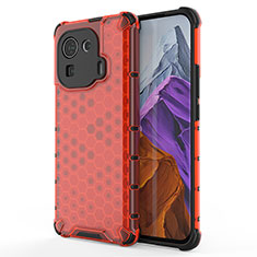 Funda Silicona Ultrafina Goma 360 Grados Carcasa S02 para Xiaomi Mi 11 Pro 5G Rojo