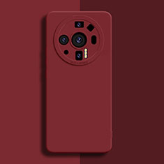 Funda Silicona Ultrafina Goma 360 Grados Carcasa S02 para Xiaomi Mi 12 Ultra 5G Rojo Rosa