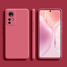 Funda Silicona Ultrafina Goma 360 Grados Carcasa S02 para Xiaomi Mi 12S 5G Rojo Rosa