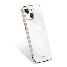 Funda Silicona Ultrafina Goma 360 Grados Carcasa S03 para Apple iPhone 13 Mini Blanco