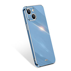 Funda Silicona Ultrafina Goma 360 Grados Carcasa S03 para Apple iPhone 15 Azul Cielo