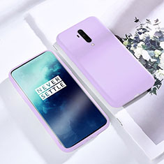 Funda Silicona Ultrafina Goma 360 Grados Carcasa S03 para OnePlus 7T Pro 5G Morado