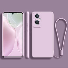 Funda Silicona Ultrafina Goma 360 Grados Carcasa S03 para Oppo Reno7 Lite 5G Purpura Claro