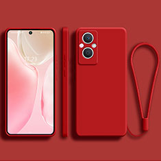 Funda Silicona Ultrafina Goma 360 Grados Carcasa S03 para Oppo Reno8 Z 5G Rojo