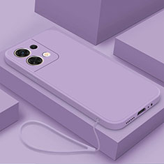 Funda Silicona Ultrafina Goma 360 Grados Carcasa S03 para Oppo Reno9 Pro+ Plus 5G Purpura Claro