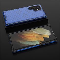 Funda Silicona Ultrafina Goma 360 Grados Carcasa S03 para Samsung Galaxy S21 Ultra 5G Azul