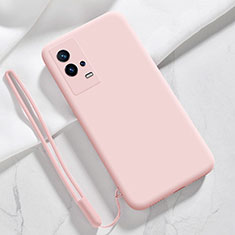 Funda Silicona Ultrafina Goma 360 Grados Carcasa S03 para Vivo iQOO 8 5G Rosa