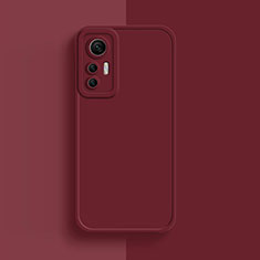 Funda Silicona Ultrafina Goma 360 Grados Carcasa S03 para Xiaomi Mi 12 Pro 5G Rojo Rosa