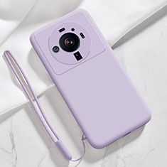 Funda Silicona Ultrafina Goma 360 Grados Carcasa S03 para Xiaomi Mi 12 Ultra 5G Purpura Claro