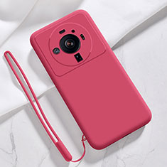 Funda Silicona Ultrafina Goma 360 Grados Carcasa S03 para Xiaomi Mi 12 Ultra 5G Rojo