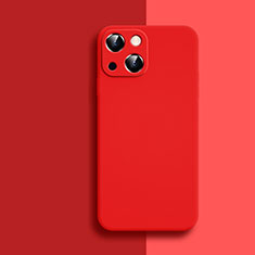 Funda Silicona Ultrafina Goma 360 Grados Carcasa S04 para Apple iPhone 13 Mini Rojo