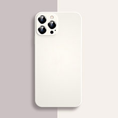 Funda Silicona Ultrafina Goma 360 Grados Carcasa S04 para Apple iPhone 14 Pro Max Blanco