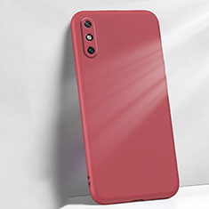 Funda Silicona Ultrafina Goma 360 Grados Carcasa S04 para Huawei Enjoy 10e Rojo Rosa