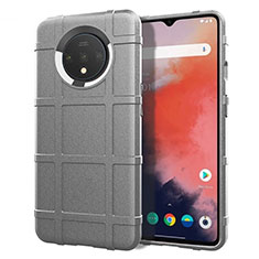 Funda Silicona Ultrafina Goma 360 Grados Carcasa S04 para OnePlus 7T Plata