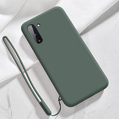 Funda Silicona Ultrafina Goma 360 Grados Carcasa S04 para Samsung Galaxy Note 10 5G Verde Noche