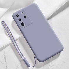 Funda Silicona Ultrafina Goma 360 Grados Carcasa S04 para Samsung Galaxy S20 Ultra 5G Gris Lavanda