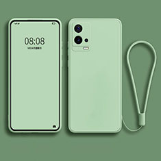 Funda Silicona Ultrafina Goma 360 Grados Carcasa S04 para Vivo iQOO 8 5G Menta Verde